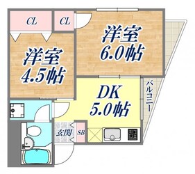 サンハイツ下山手の物件間取画像